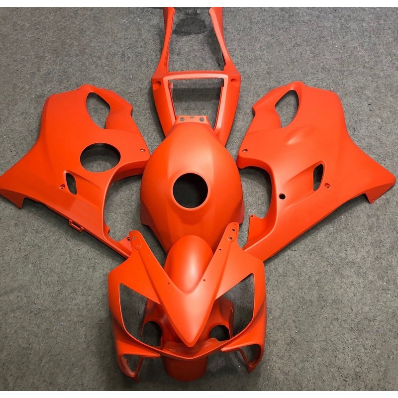 Honda CBR600F4i (2001-2003) Matte Orange Fairings Clear Windscreen: Free No Bolt Kit No Tank