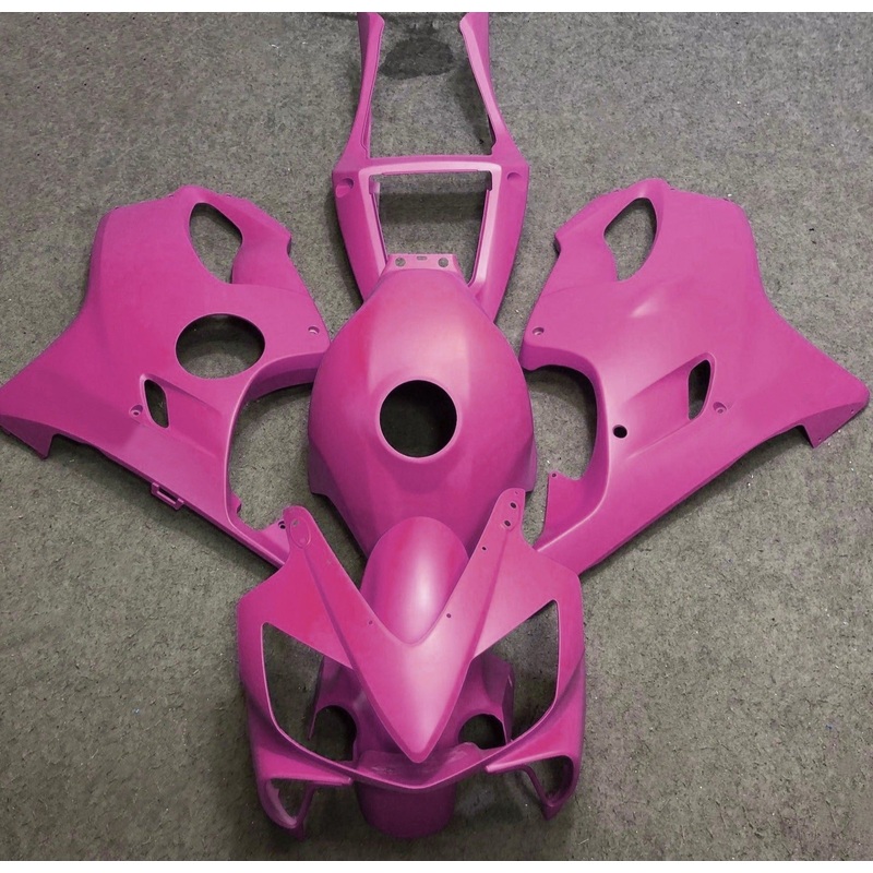 Honda CBR600F4i (2001-2003) Matte Pink Fairings Clear Windscreen: Free No Bolt Kit No Tank
