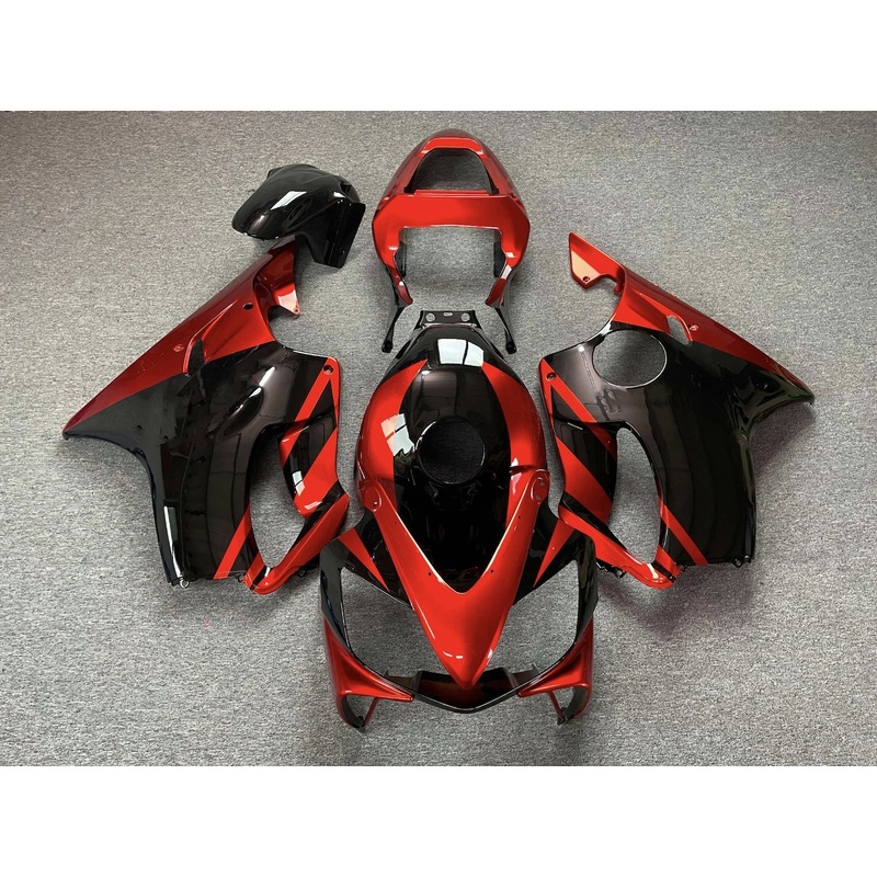 Honda CBR600F4i (2001-2003) Red & Black Fairings Clear Windscreen: Free No Bolt Kit No Tank