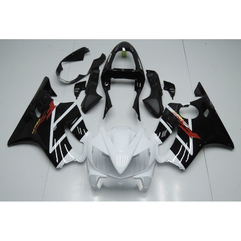 Honda CBR600F4i (2001-2003) White, Black, Red & Yellow Fairings Clear Windscreen: Free No Bolt Kit No Tank