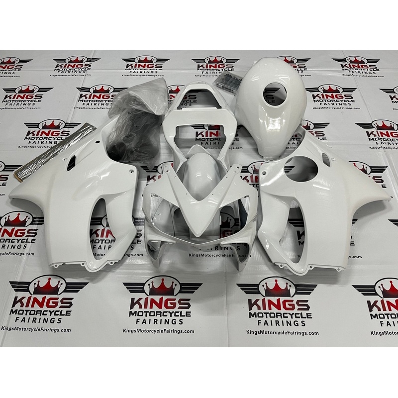Honda CBR600F4i (2001-2003) White Fairings Clear Windscreen: Free No Bolt Kit No Tank