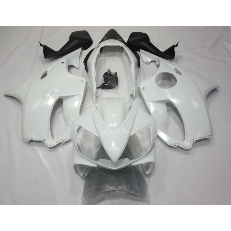 Honda CBR600F4i (2004-2007) Pearl White Fairings Clear Windscreen: Free No Bolt Kit No Tank