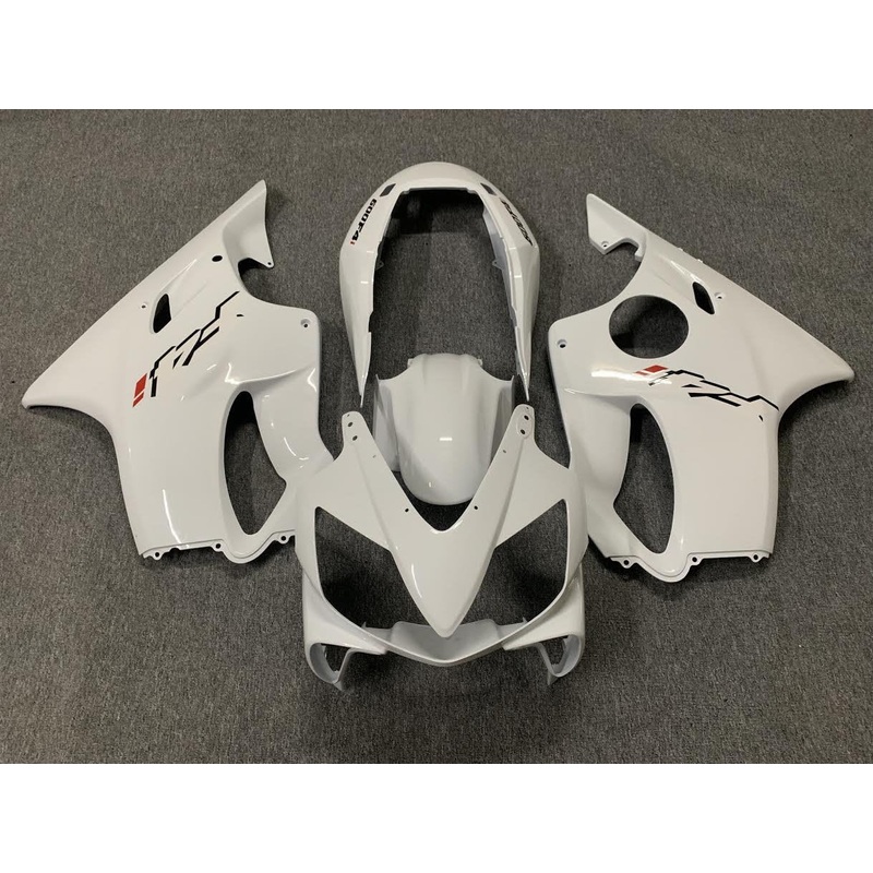 Honda CBR600F4i (2004-2007) White Fairings Clear Windscreen: Free No Bolt Kit No Tank