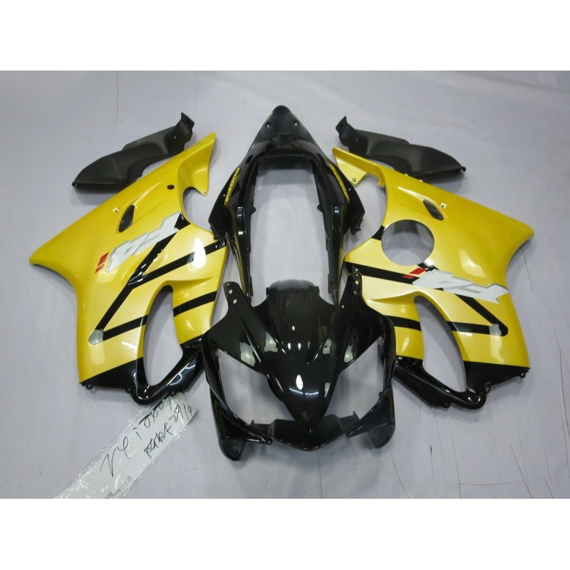 Honda CBR600F4i (2004-2007) Yellow & Black Fairings Clear Windscreen: Free No Bolt Kit No Tank