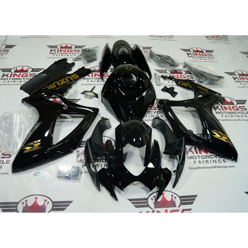 Suzuki GSXR750 (2006-2007) Black & Gold Fairings No Seat Cowl No Bolt Kit No Tank