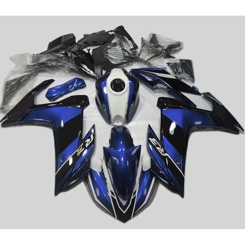 Yamaha YZF-R3 (2015-2018) Blue, Black & White Fairings No Seat Cowl No Bolt Kit No Tank Cover