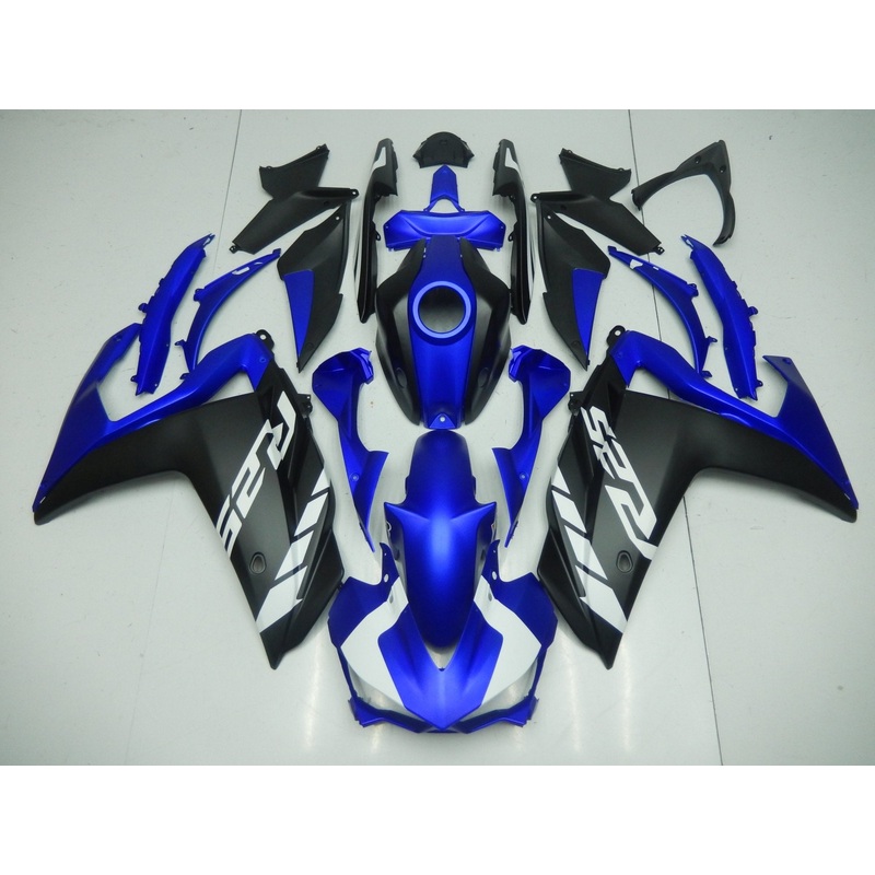 Yamaha YZF-R3 (2015-2018) Matte Blue, Matte Black & Matte White Fairings No Seat Cowl No Bolt Kit No Tank Cover