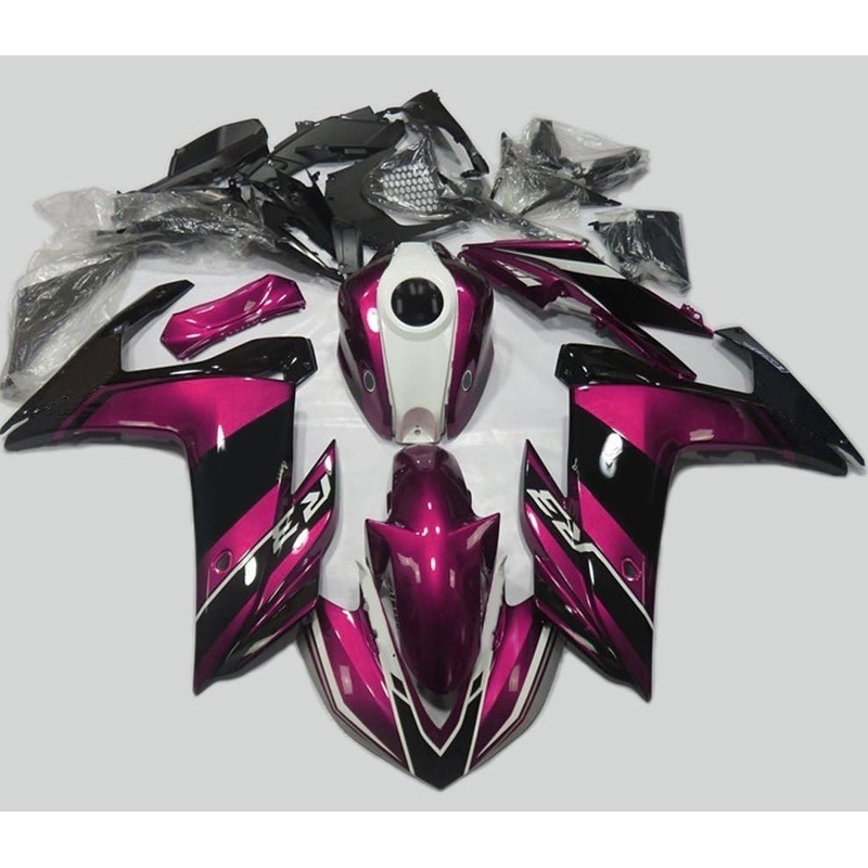 Yamaha YZF-R3 (2015-2018) Pink, Black & White Fairings No Seat Cowl No Bolt Kit No Tank Cover