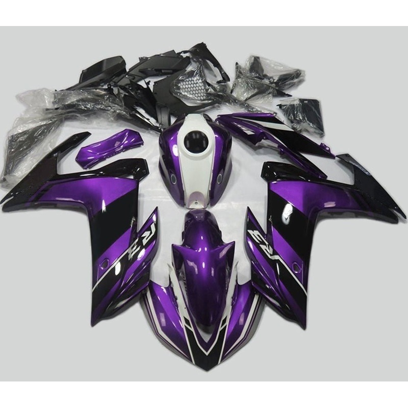 Yamaha YZF-R3 (2015-2018) Purple & Black Fairings No Seat Cowl No Bolt Kit No Tank Cover