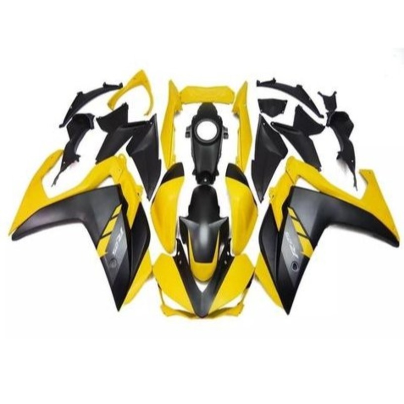 Yamaha YZF-R3 (2015-2018) Yellow & Matte Black Fairings No Seat Cowl No Bolt Kit No Tank Cover