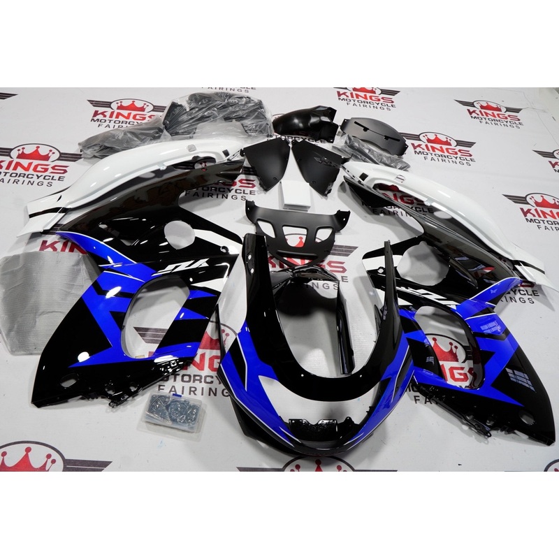 YAMAHA YZF600R (1998-2007) BLACK, BLUE & WHITE FAIRINGS Clear Windscreen: Free No Bolt Kit No Tank Cover