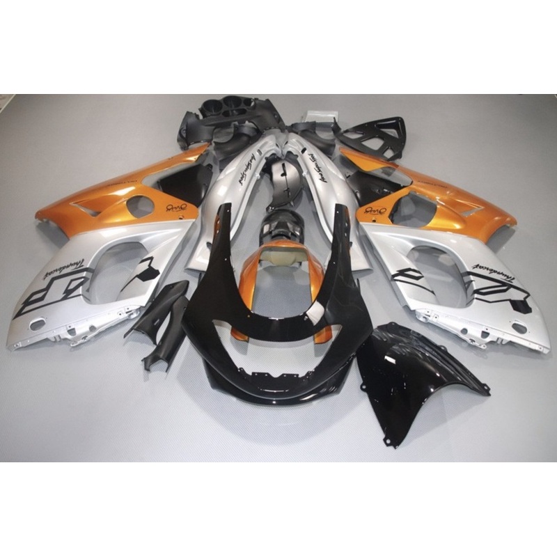 YAMAHA YZF600R (1998-2007) BLACK, WHITE & ORANGE FAIRINGS Clear Windscreen: Free No Bolt Kit No Tank Cover