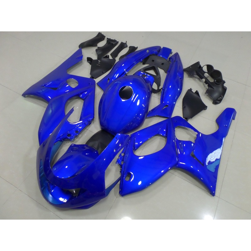 YAMAHA YZF600R (1998-2007) BLUE FAIRINGS Clear Windscreen: Free No Bolt Kit No Tank Cover