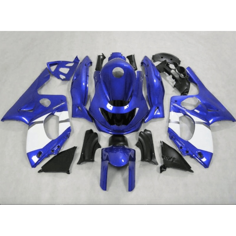 YAMAHA YZF600R (1998-2007) Blue, White Fairings Clear Windscreen: Free No Bolt Kit No Tank Cover