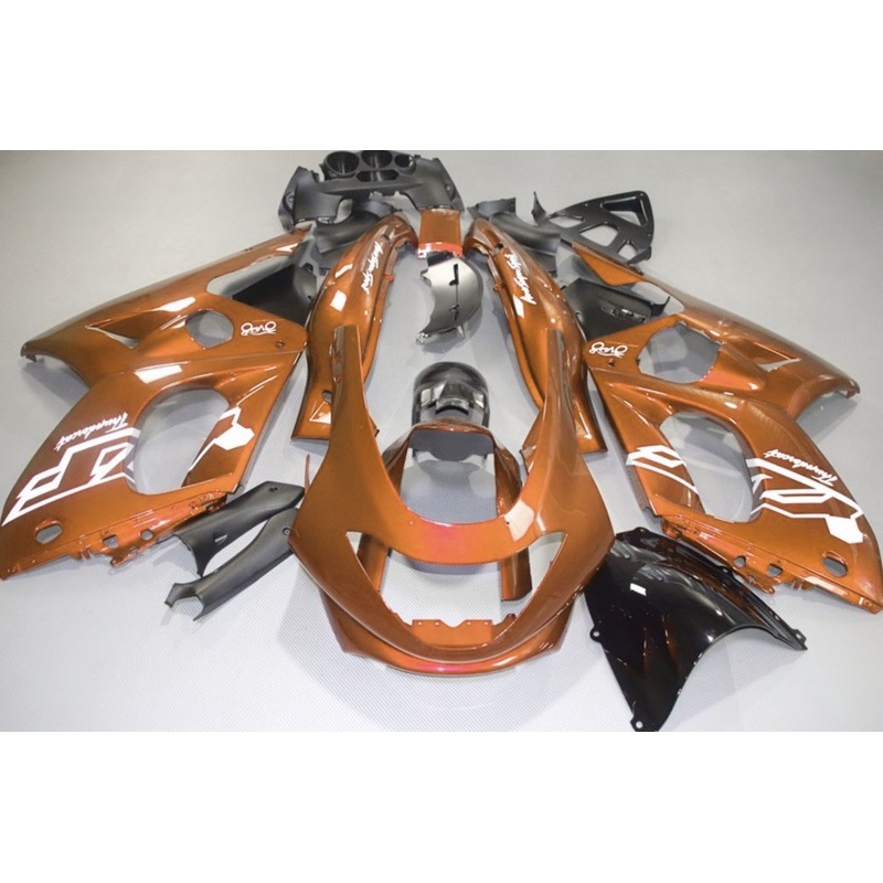 YAMAHA YZF600R (1998-2007) ORANGE & WHITE FAIRINGS Clear Windscreen: Free No Bolt Kit No Tank Cover