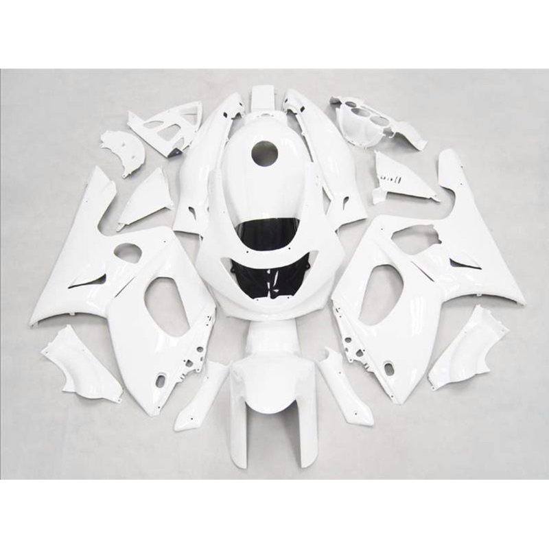 YAMAHA YZF600R (1998-2007) WHITE FAIRINGS Clear Windscreen: Free No Bolt Kit No Tank Cover