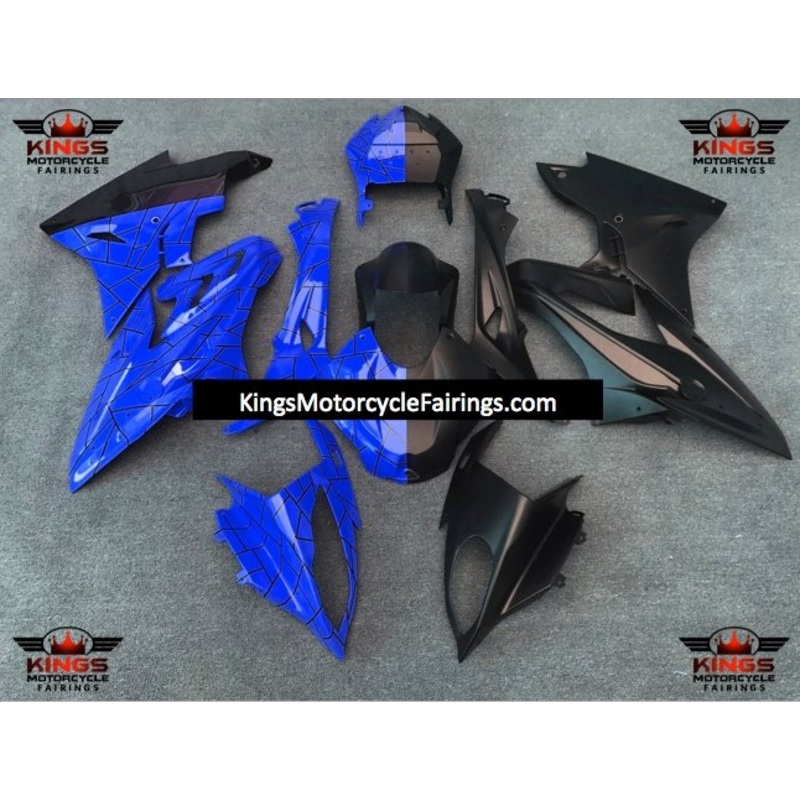 BMW S1000RR (2009-2014) Blue & Matte Black Split Fairings No Seat Cowl No Bolt Kit No Tank