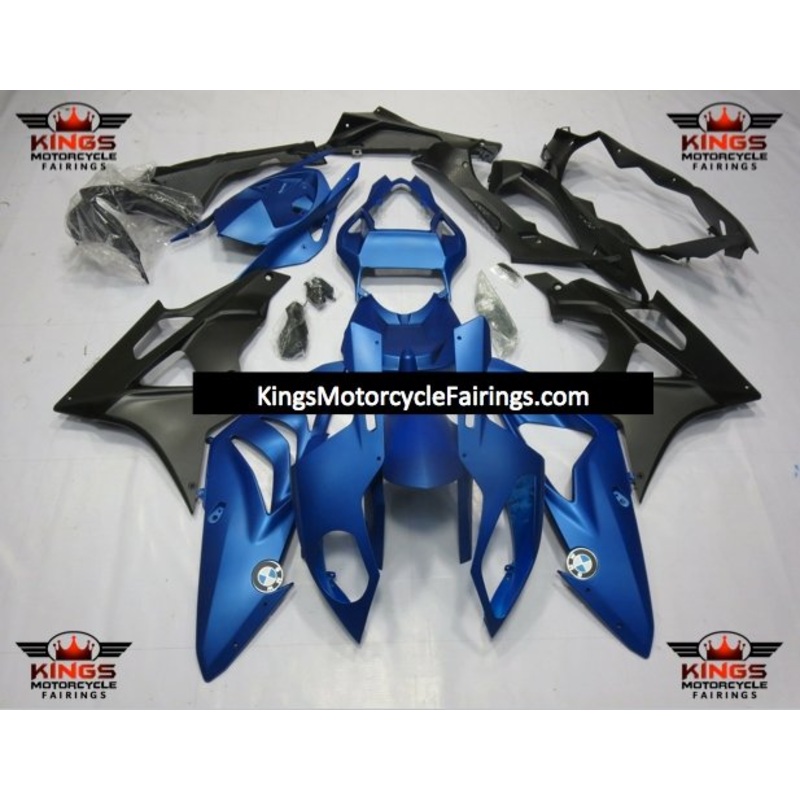 BMW S1000RR (2009-2014) Matte Blue & Matte Black Fairings No Seat Cowl No Bolt Kit No Tank