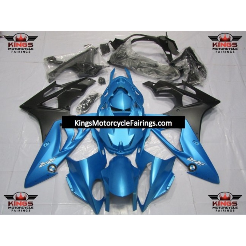 BMW S1000RR (2009-2014) Matte Light Blue & Matte Black Fairings No Seat Cowl No Bolt Kit No Tank