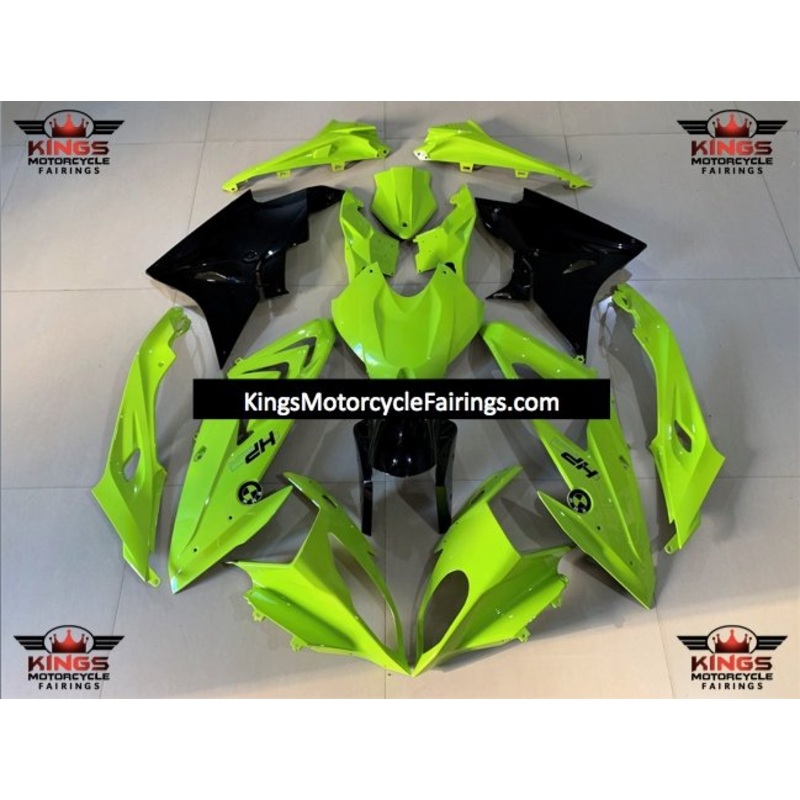 BMW S1000RR (2009-2014) Neon Yellow & Black HP Fairings No Seat Cowl No Bolt Kit No Tank