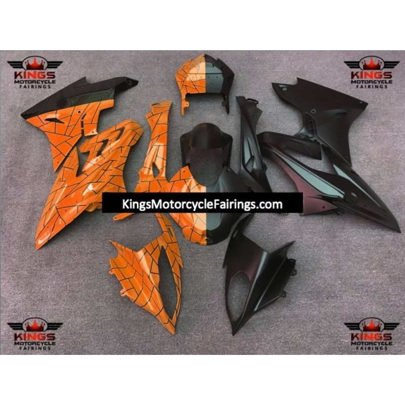 BMW S1000RR (2009-2014) Orange & Matte Black Split Fairings No Seat Cowl No Bolt Kit No Tank