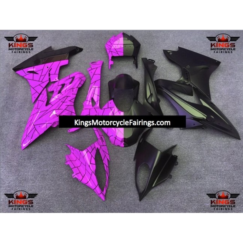 BMW S1000RR (2009-2014) Pink & Matte Black Split Fairings No Seat Cowl No Bolt Kit No Tank