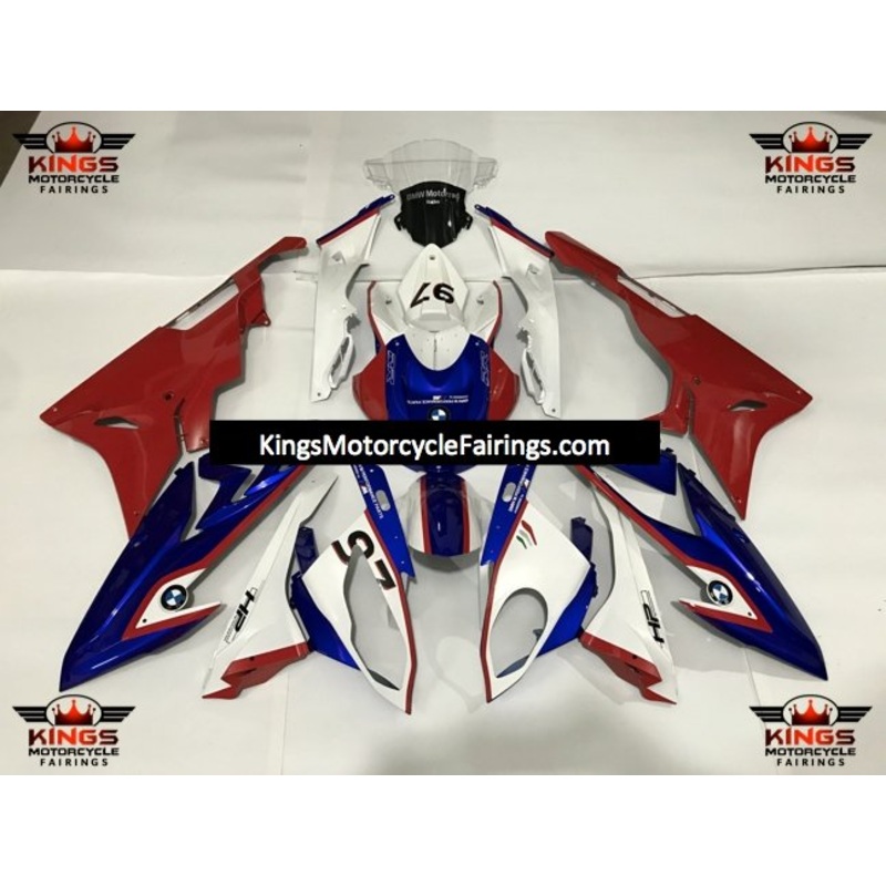BMW S1000RR (2009-2014) Red, White & Blue Fairings No Seat Cowl No Bolt Kit No Tank