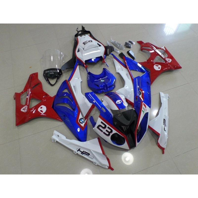 BMW S1000RR (2015-2016) Blue, White & Red Fairings No Seat Cowl No Bolt Kit No Tank