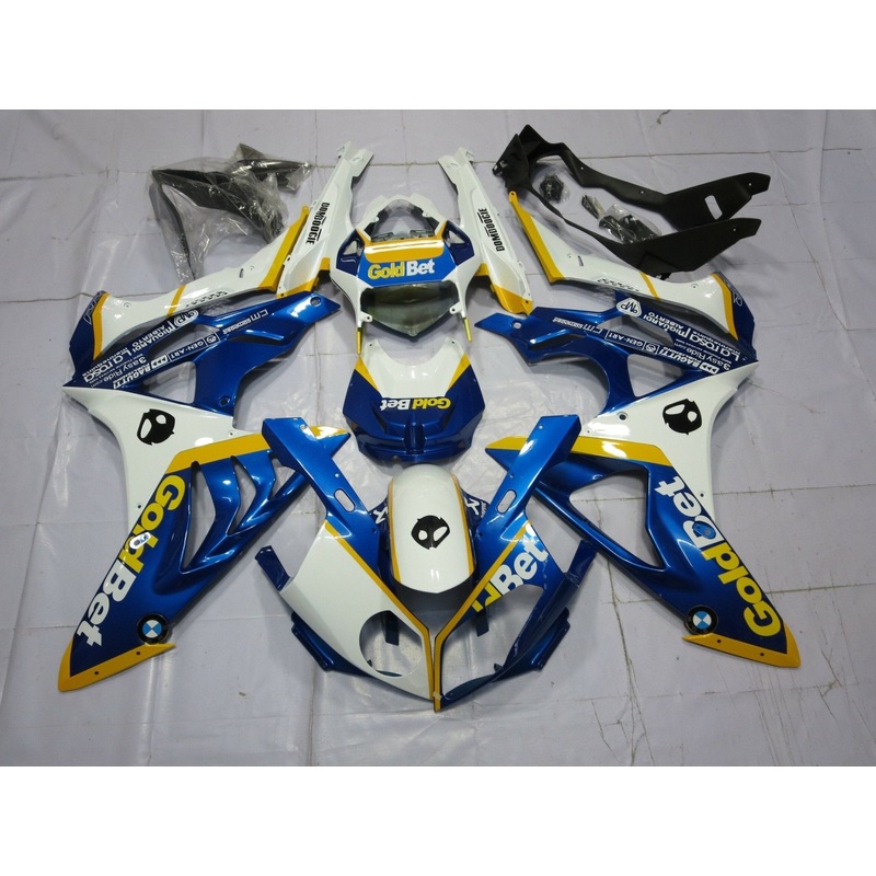 BMW S1000RR (2015-2016) Blue, Yellow & White Fairings No Seat Cowl No Bolt Kit No Tank