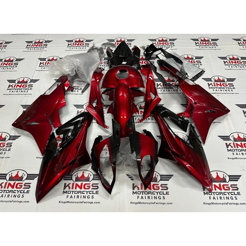 BMW S1000RR (2015-2016) Candy Red, Black Fairings No Seat Cowl No Bolt Kit No Tank