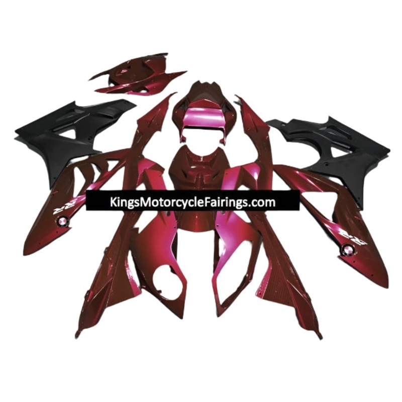 BMW S1000RR (2017-2018) Dark Red, Matte Black Fairings No Seat Cowl No Bolt Kit No Tank