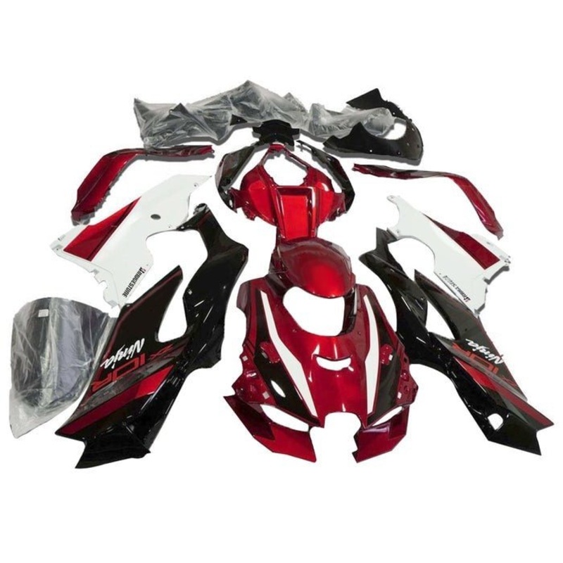 Fairings for Kawasaki Ninja ZX10RR (2021-2025) Candy Red, Black, White No Tank No Seat Cowl No Bolt Kit