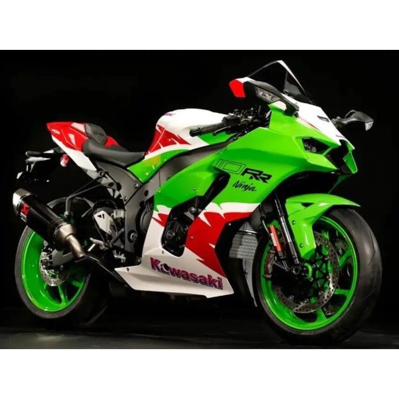 Fairings for Kawasaki Ninja ZX10RR (2021-2025) Green, White, Red No Tank No Seat Cowl No Bolt Kit