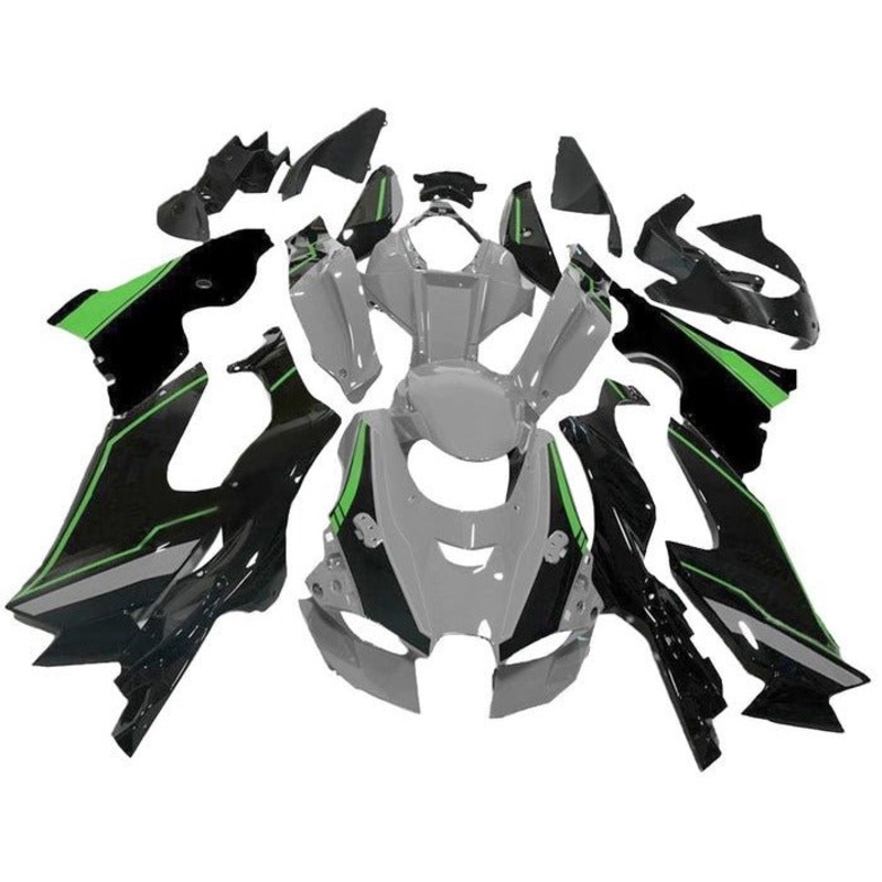 Fairings for Kawasaki Ninja ZX10RR (2021-2025) Nardo Gray, Black, Green No Tank No Seat Cowl No Bolt Kit