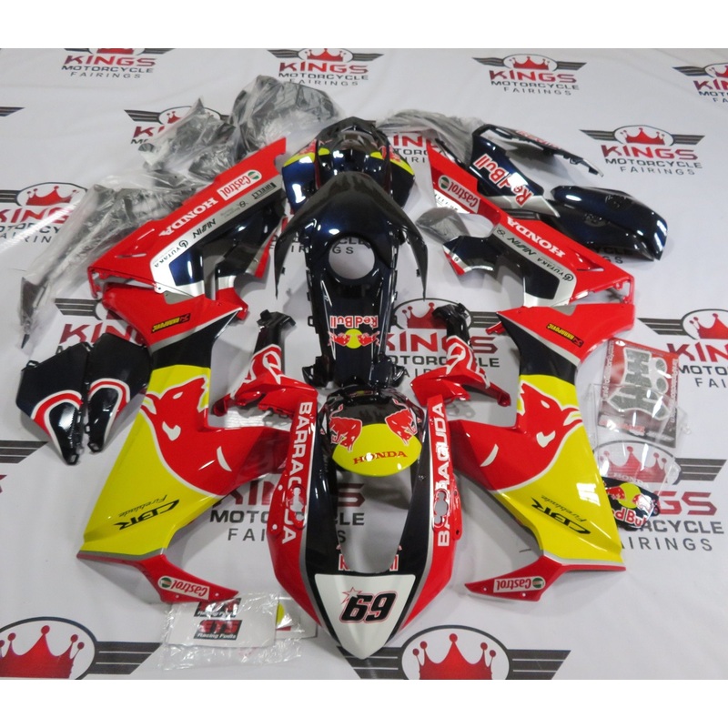 Honda CBR1000RR (2017-2025) Red, Yellow, White, Black RedBull Hayden Fairings No Seat Cowl No Bolt Kit No Tank