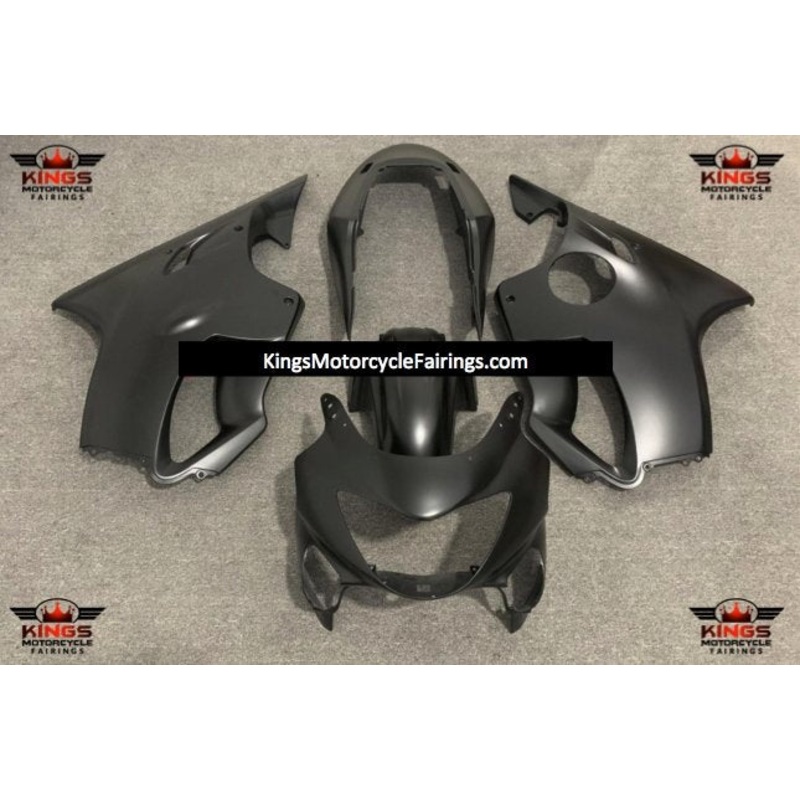 Honda CBR600F4 (1999-2000) Matte Black Fairings Clear Windscreen: Free No Bolt Kit