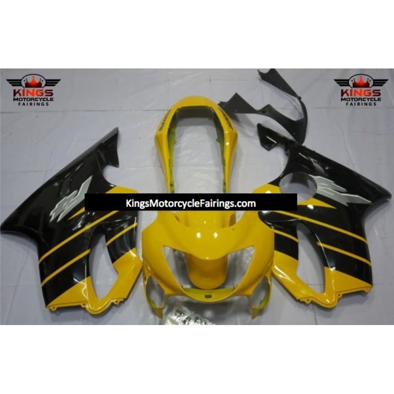 Honda CBR600F4 (1999-2000) Yellow, Black Fairings Clear Windscreen: Free No Bolt Kit