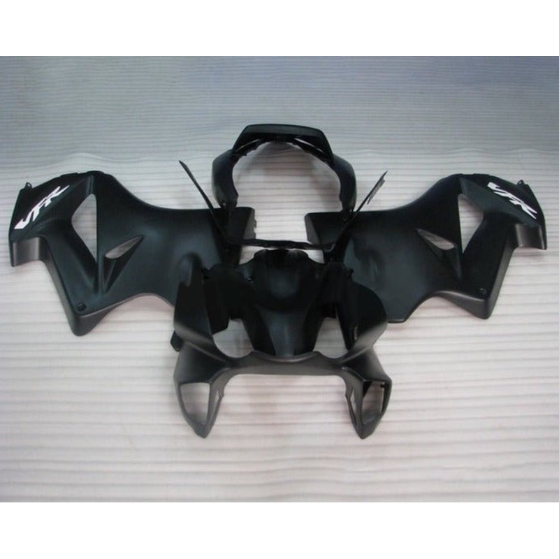 Honda VFR800 (1998-2001) Matte Black Fairings Clear Windscreen: Free No Bolt Kit