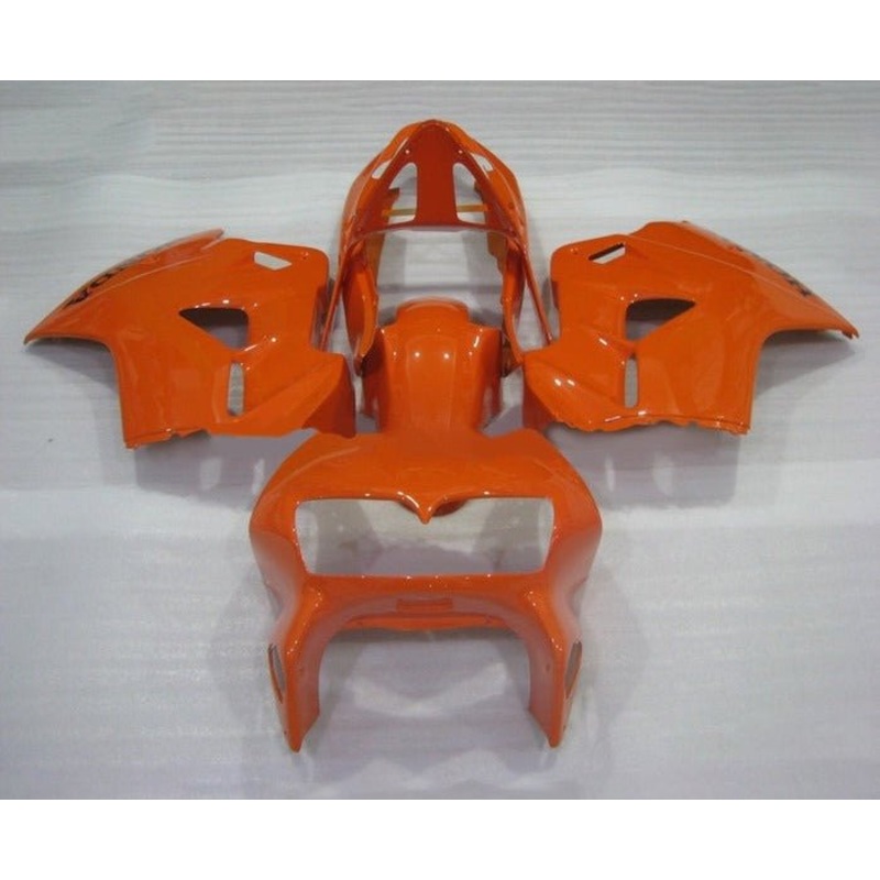 Honda VFR800 (1998-2001) Orange Fairings Clear Windscreen: Free No Bolt Kit