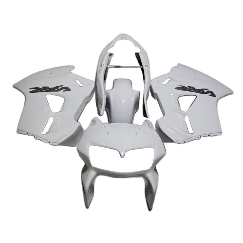 Honda VFR800 (1998-2001) White Fairings Clear Windscreen: Free No Bolt Kit