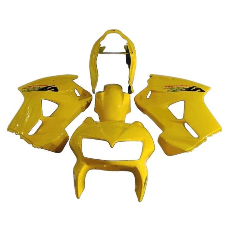 Honda VFR800 (1998-2001) Yellow Fairings Clear Windscreen: Free No Bolt Kit