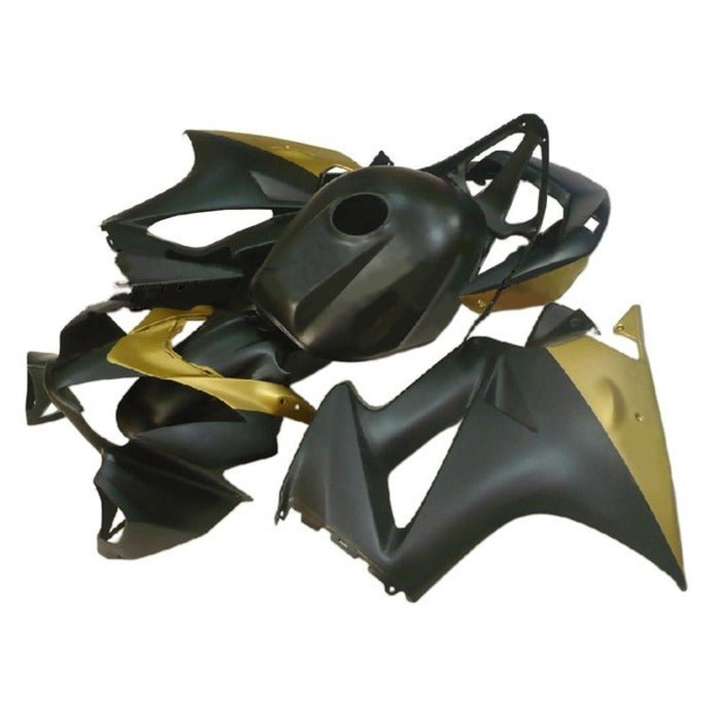 Honda VFR800 (2002-2013) Matte Black, Gold Fairings No Seat Cowl No Bolt Kit No Tank