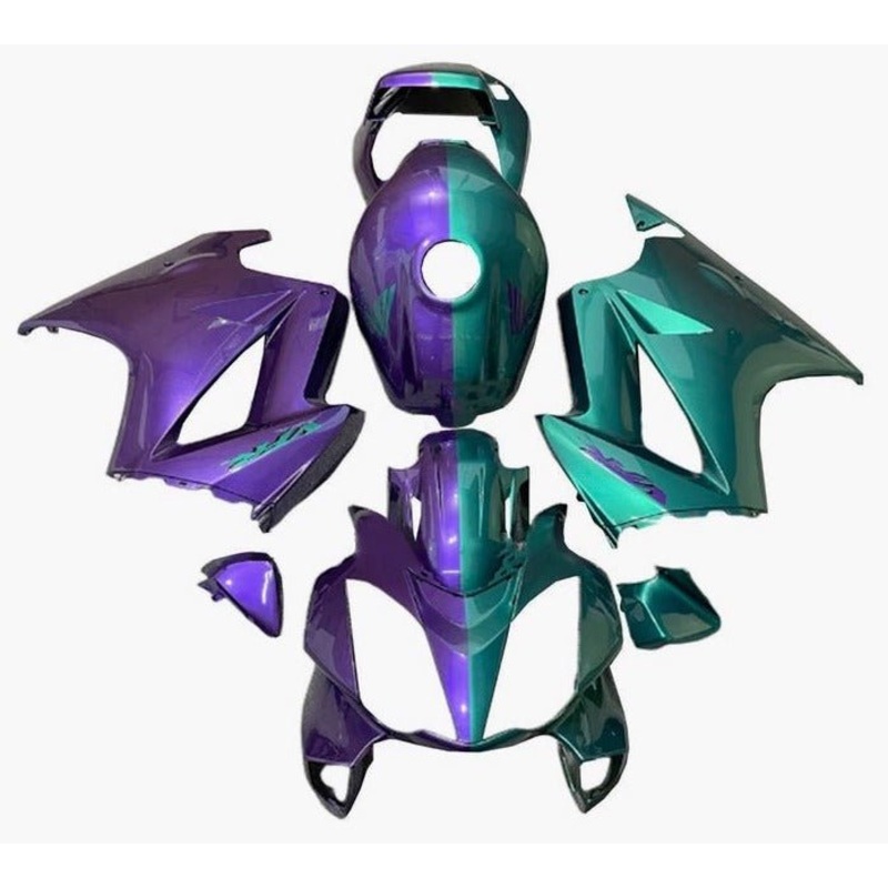 Honda VFR800 (2002-2013) Purple, Green Split Fairings No Seat Cowl No Bolt Kit No Tank