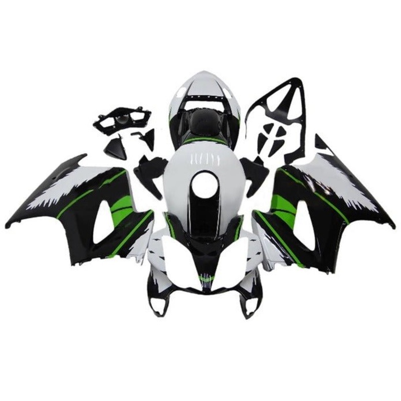Honda VFR800 (2002-2013) White, Black, Green Fairings No Seat Cowl No Bolt Kit No Tank