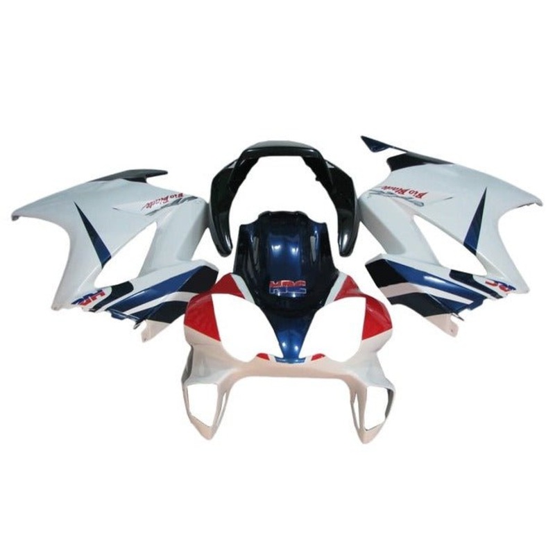 Honda VFR800 (2002-2013) White, Dark Blue, Red HRC Fairings No Seat Cowl No Bolt Kit No Tank