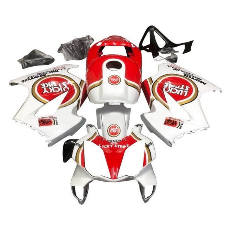 Honda VFR800 (2002-2013) White, Red Lucky Strike Fairings No Seat Cowl No Bolt Kit No Tank