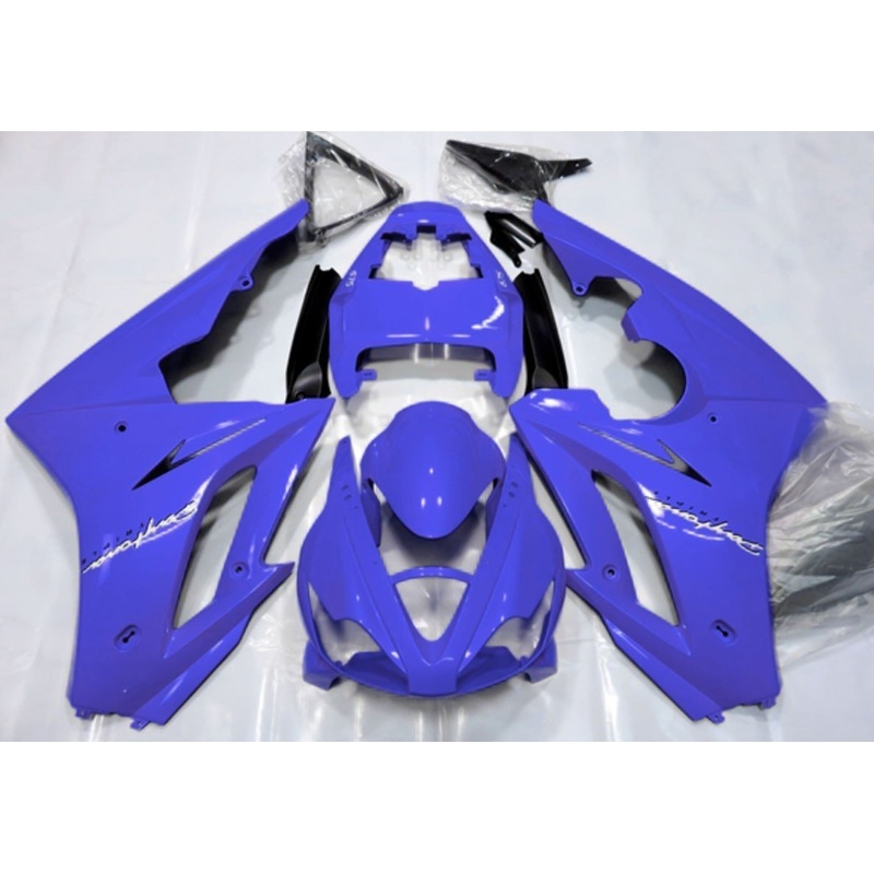 Triumph Daytona 675 (2006-2008) Blue, White & Black Fairings Clear Windscreen: Free No Bolt Kit