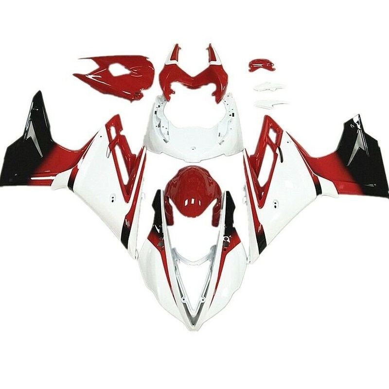 Triumph Daytona 675 (2013-2016) White, Red & Black Fairings Clear Windscreen: Free No Bolt Kit