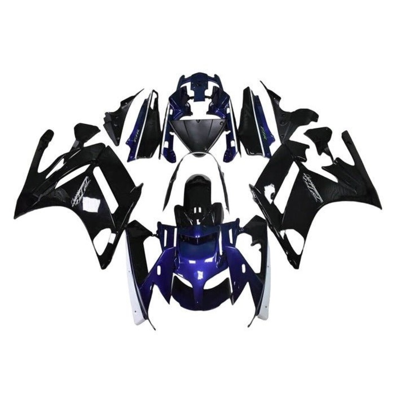 Yamaha FJR1300 Fairings (2001-2006) Black, Purple No Bolt Kit Clear Windscreen: Free