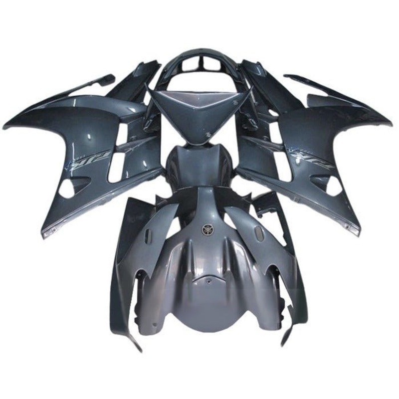 Yamaha FJR1300 Fairings (2001-2006) Gray No Bolt Kit Clear Windscreen: Free